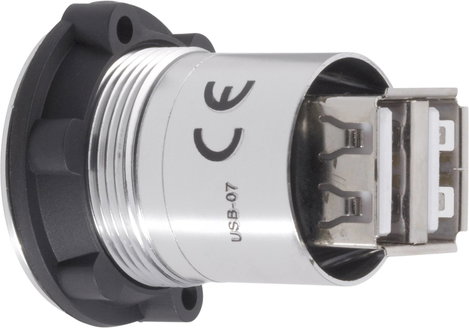 Beépíthető USB aljzat, 2x USB 2.0 aljzat A, 2x USB 2.0 aljzat A, Tru Components USB-07 2. kép