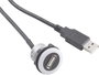 Beépíthető USB aljzat, USB 2.0 aljzat A, USB 2.0 dugó A, Tru Components USB-05-BK 1229321 bélyegkép