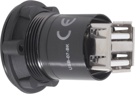 Beépíthető USB aljzat, 2x USB 2.0 aljzat A, 2x USB 2.0 aljzat A, Tru Components USB-07-BK 2. kép