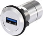 Beépíthető USB aljzat, USB 3.0 aljzat A, USB 3.0 aljzat B, ezüst, Tru Components USB-09 1243947 bélyegkép