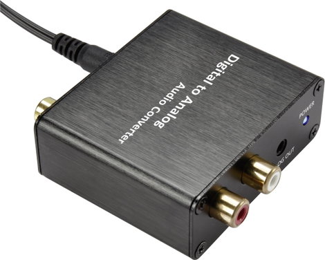 D/A konverter, digitális analóg átalakító 1optikai Toslink, SPDIF bemenetről 2 x RCA, 3.5mm-es jack 3. kép