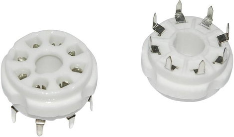 Kerámia oktál elektroncső foglalat, pólusszám 8, nyákba forrasztható 2. kép