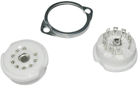 Kerámia novál elektroncső foglalat, pólusszám 9 2. kép