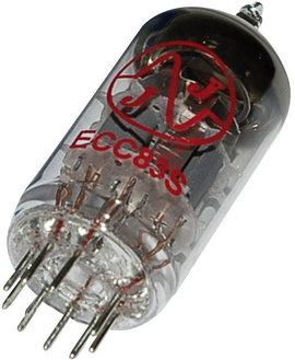 Elektroncső ECC 83 = 12 AX 7, pólusszám 9, novál foglalat, NF kettős trióda