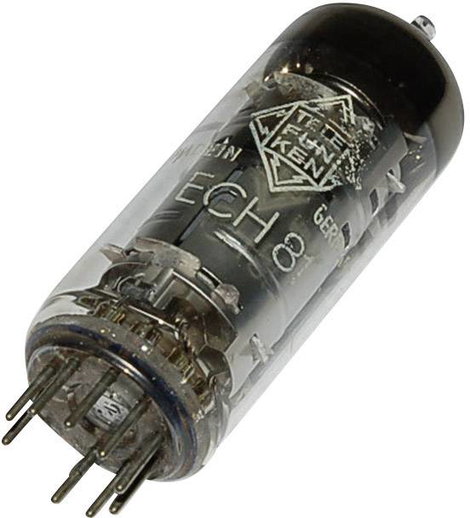 Elektroncső ECH 81 = 6 AJ 8, pólusszám 9, novál foglalat, Trióda - heptóda 2. kép