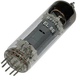 Elektroncső EL 86 = 6 CW 5, pólusszám 9, novál foglalat, Végpentóda