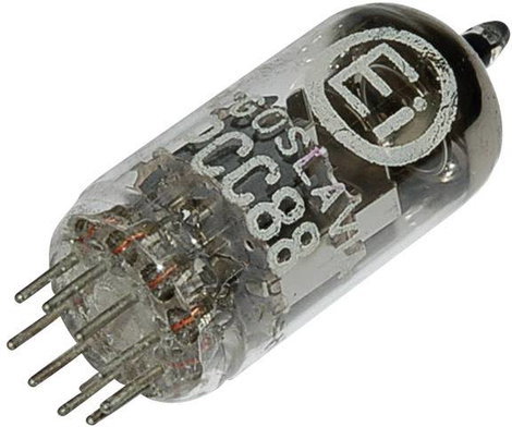 Elektroncső PCC 88 = 7 DJ 8, pólusszám 9, novál foglalat, Kettős trióda