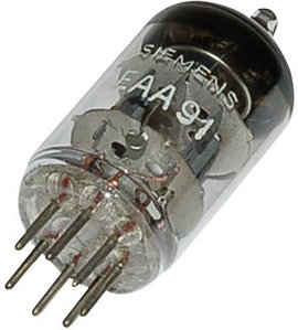 Elektroncső EAA/EB 91 = 6 AL 5, pólusszám 7, Kettős dióda
