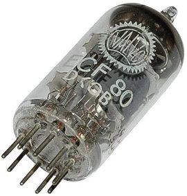 Elektroncső ECF 80 = 6 BL 8, pólusszám 9, novál foglalat, Trióda - pentóda