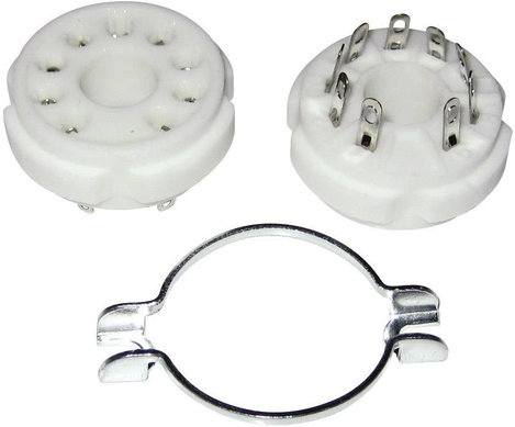 Kerámia magnoval elektroncső foglalat, pólusszám 9