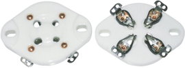 Kerámia elektroncső foglalat, pólusszám 4 , UX-4 foglalat