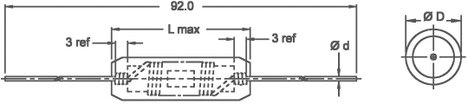 Fojtótekercs, axiális 470 µH 1,2 Ω Fastron 77A-471M-00 2. kép