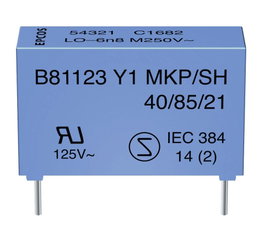 Zavarszűrő kondenzátor Y1, radiális kivezetéssel 2.2 nF 250 V/AC Epcos B81123C1222M 1 db