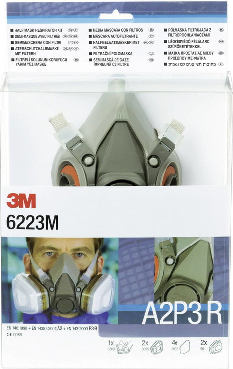 3M Gáz- és gőz ellen védő maszk készlet DE272917373 Szűrőosztály/Védelmi fok: ASP3 1 db 4. kép