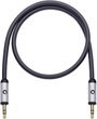 Jack audio kábel, 1x 3,5 mm jack dugó - 1x 3,5 mm jack dugó, 1,5 m, aranyozott, fekete, OFC, Oehlbac bélyegkép