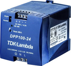 DIN kalapsín tápegység 24 V/DC 4,2 A 100 W 1x, TDK-Lambda DPP-100-24