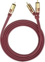 RCA Y elosztó kábel, 1x RCA dugó - 2x RCA dugó, 5 m, aranyozott, piros, Oehlbach bélyegkép