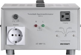 Hálózati feszültség átalakító, leválasztó transzformátor 115/230 V 400W Voltcraft AT-400 NV