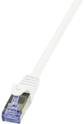 RJ45 Hálózati csatlakozókábel, CAT 6A S/FTP [1x RJ45 dugó - 1x RJ45 dugó] 0,25 m, fehér LogiLink
