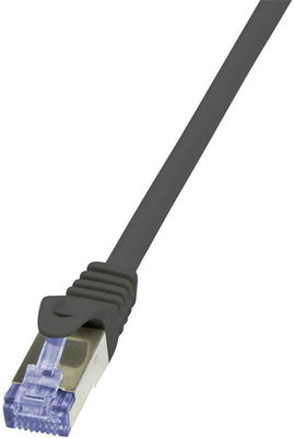 RJ45 Hálózati csatlakozókábel, CAT 6A S/FTP [1x RJ45 dugó - 1x RJ45 dugó] 0,25 m, fekete LogiLink