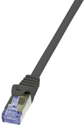 RJ45 Hálózati csatlakozókábel, CAT 6A S/FTP [1x RJ45 dugó - 1x RJ45 dugó] 0,5 m, fekete LogiLink