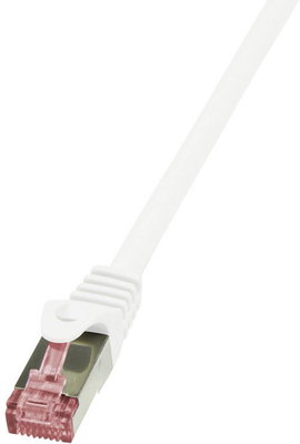 RJ45 Hálózati csatlakozókábel, CAT 6 S/FTP [1x RJ45 dugó - 1x RJ45 dugó] 0,25 m, fehér LogiLink