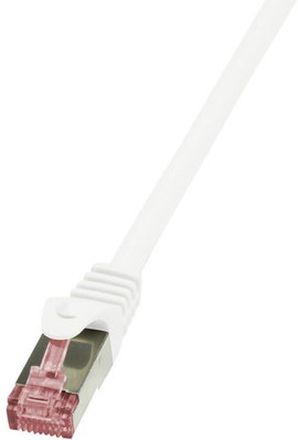 RJ45 Hálózati csatlakozókábel, CAT 6 S/FTP [1x RJ45 dugó - 1x RJ45 dugó] 0,5 m, fehér LogiLink