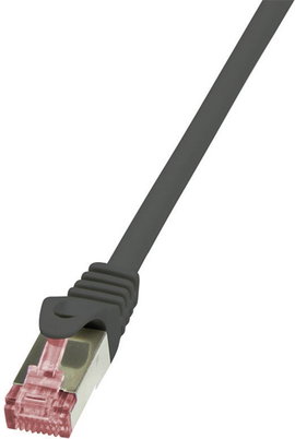 RJ45 Hálózati csatlakozókábel, CAT 6 S/FTP [1x RJ45 dugó - 1x RJ45 dugó] 0,25 m, fekete LogiLink