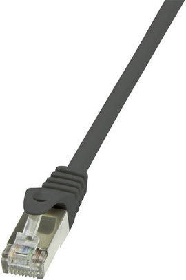 RJ45 Hálózati csatlakozókábel, CAT 6 F/UTP [1x RJ45 dugó - 1x RJ45 dugó] 1 m, fekete LogiLink