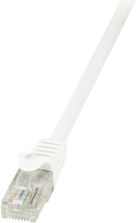 RJ45 Hálózati csatlakozókábel, CAT 6 U/UTP [1x RJ45 dugó - 1x RJ45 dugó] 1 m, fehér LogiLink CP2031U