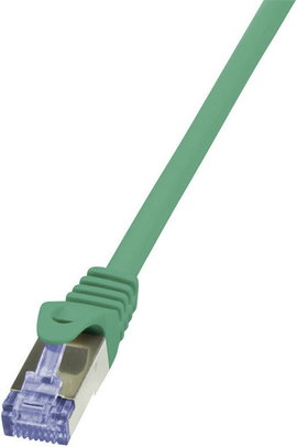 RJ45 Hálózati csatlakozókábel, CAT 6A S/FTP [1x RJ45 dugó - 1x RJ45 dugó] 0,25 m, zöld LogiLink