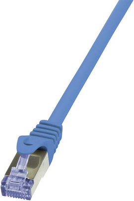 RJ45 Hálózati csatlakozókábel, CAT 6A S/FTP [1x RJ45 dugó - 1x RJ45 dugó] 0,5 m, kék LogiLink