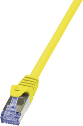 RJ45 Hálózati csatlakozókábel, CAT 6A S/FTP [1x RJ45 dugó - 1x RJ45 dugó] 0,25 m, sárga LogiLink