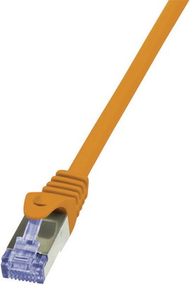 RJ45 Hálózati csatlakozókábel, CAT 6A S/FTP [1x RJ45 dugó - 1x RJ45 dugó] 0,25 m Narancs LogiLink