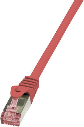 RJ45 Hálózati csatlakozókábel, CAT 6 S/FTP [1x RJ45 dugó - 1x RJ45 dugó] 0,25 m, piros LogiLink