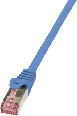 RJ45 Hálózati csatlakozókábel, CAT 6 S/FTP [1x RJ45 dugó - 1x RJ45 dugó] 0,5 m, kék LogiLink