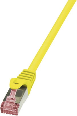 RJ45 Hálózati csatlakozókábel, CAT 6 S/FTP [1x RJ45 dugó - 1x RJ45 dugó] 0,25 m, sárga LogiLink