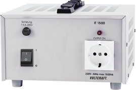 Leválasztó transzformátor 1500VA 230V/AC Voltcraft IT-1500