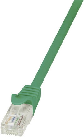 RJ45 Hálózati csatlakozókábel, CAT 6 U/UTP [1x RJ45 dugó - 1x RJ45 dugó] 0,25 m, zöld LogiLink