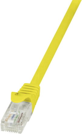 RJ45 Hálózati csatlakozókábel, CAT 6 U/UTP [1x RJ45 dugó - 1x RJ45 dugó] 0,25 m, sárga LogiLink