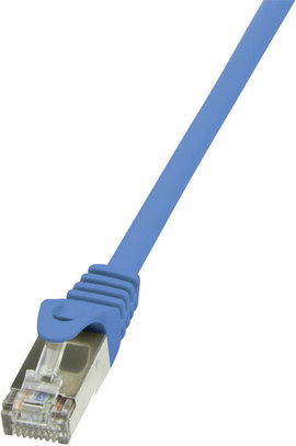 RJ45 Hálózati csatlakozókábel, CAT 5e F/UTP [1x RJ45 dugó - 1x RJ45 dugó] 0,25 m, kék LogiLink