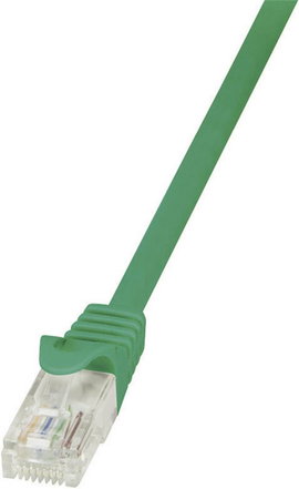 RJ45 Hálózati csatlakozókábel, CAT 5e U/UTP [1x RJ45 dugó - 1x RJ45 dugó] 0,5 m, zöld LogiLink