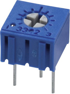 Trimmer potméter Bourns 3362P-1-500LF 50 Ω zárt, kereszt tartó 0,5 W ± 10 %