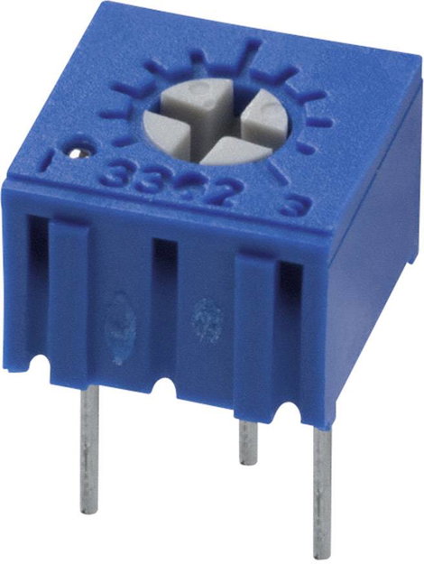 Trimmer potméter Bourns 3362P-1-500LF 50 Ω zárt, kereszt tartó 0,5 W ± 10 %