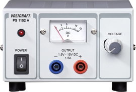 Lineáris labortápegység 22,5W 1,5-15V 1,5A, Voltcraft PS-1152 A
