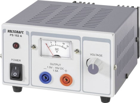 Lineáris labortápegység 22,5W 1,5-15V 1,5A, Voltcraft PS-1152 A 2. kép