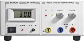 Szabályozható lineáris labortápegység 60W 0-30V 0-2A, Voltcraft PS-1302 D