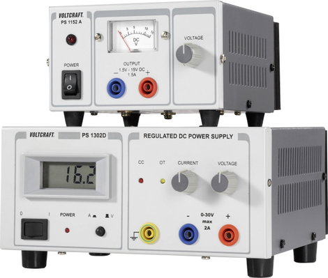 Szabályozható lineáris labortápegység 60W 0-30V 0-2A, Voltcraft PS-1302 D 2. kép