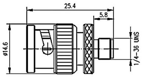 BNC adapter BNC dugó - SMA alj, Telegärtner, J01008A00171 db 2. kép