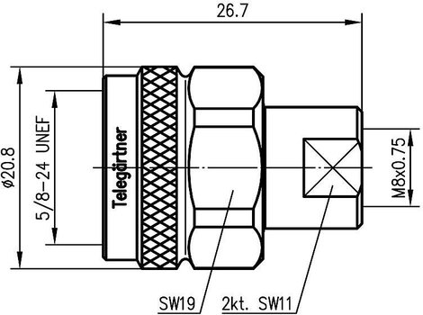 N adapter N dugó - , Telegärtner, J01027A00131 db 2. kép